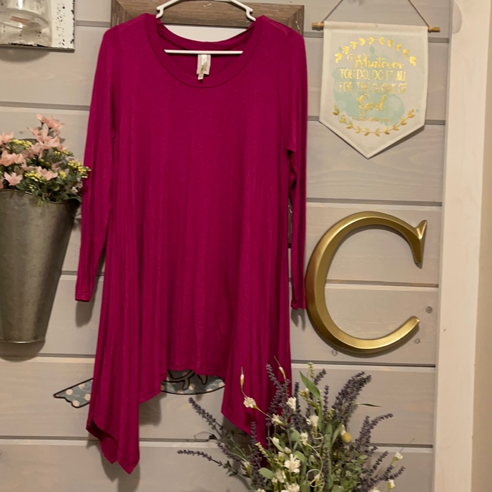 Oversized long sleeve tunic